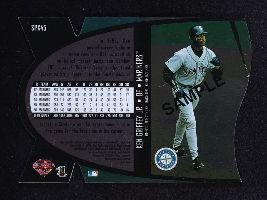 Ken Griffey Jr. 1997 SPx #45 at PristineAuction.com Ken Griffey Jr. 1997 SPx #45 at PristineAuction.com
