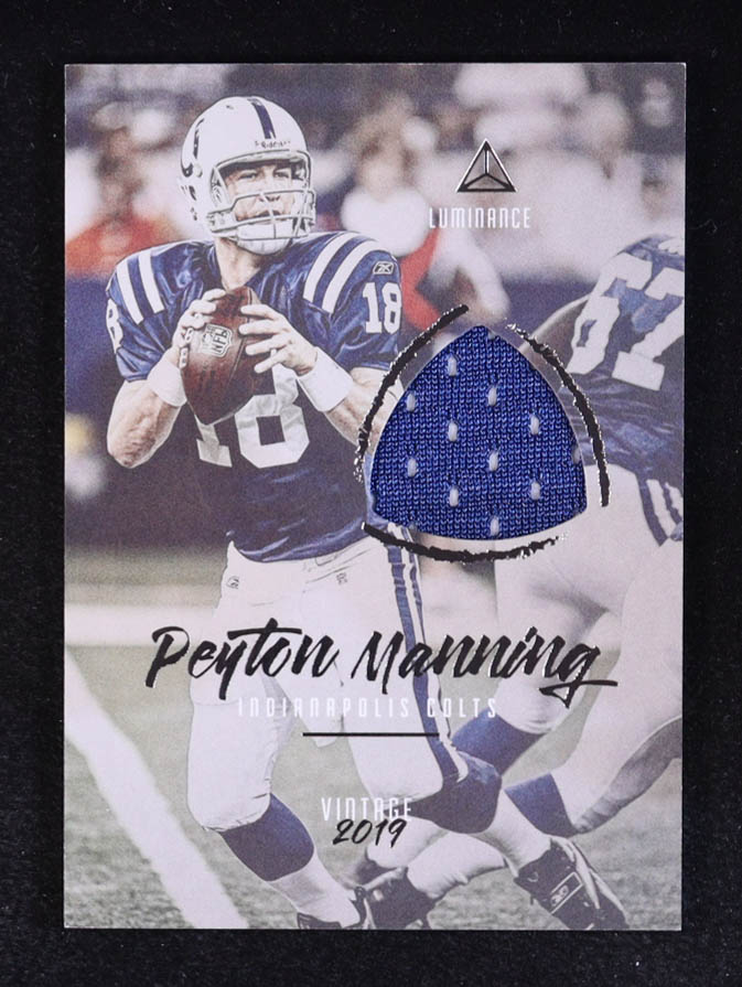 Peyton Manning 2019 Panini Luminance Vintage Materials #6 at PristineAuction.com Peyton Manning 2019 Panini Luminance Vintage Materials #6 at PristineAuction.com