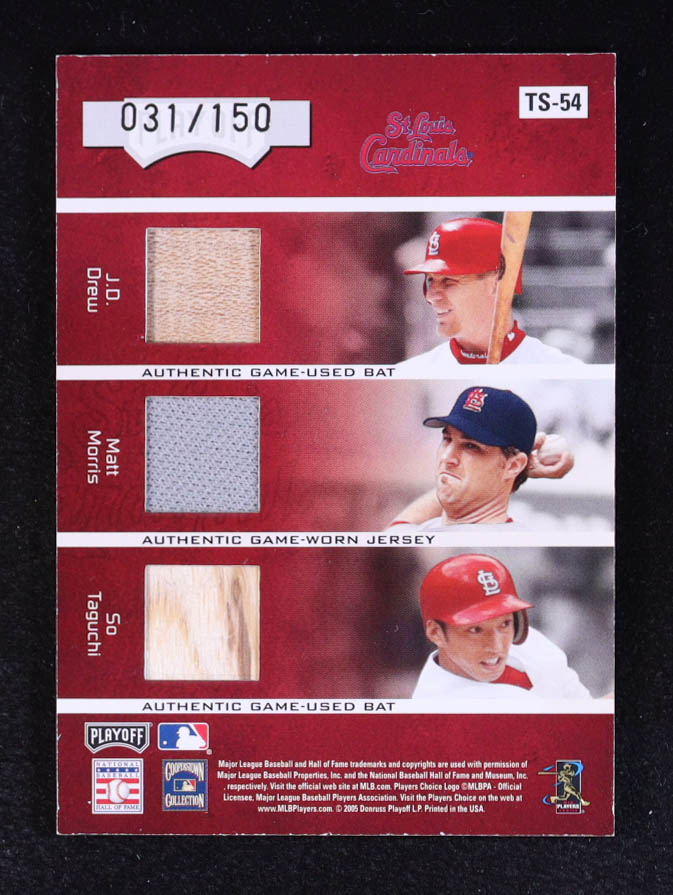 St. Louis Cardinals 2005 Absolute Memorabilia Team Six Swatch Single #TS54 #31/150 at PristineAuction.com St. Louis Cardinals 2005 Absolute Memorabilia Team Six Swatch Single #TS54 #31/150 at PristineAuction.com
