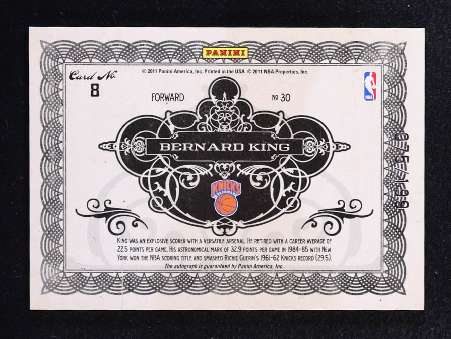 Bernard King 2010-11 Panini Gold Standard Gold Team Logos #8 #75/199 at PristineAuction.com Bernard King 2010-11 Panini Gold Standard Gold Team Logos #8 #75/199 at PristineAuction.com