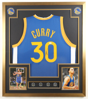 Stephen Curry Signed Custom Framed Jersey Display (JSA) at PristineAuction.com