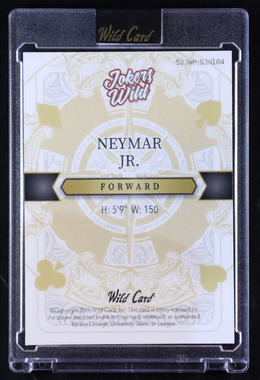 Neymar Jr. 2025 Wild Card Jokers Wild #SDJWM-NJN104 #3/3 at PristineAuction.com Neymar Jr. 2025 Wild Card Jokers Wild #SDJWM-NJN104 #3/3 at PristineAuction.com