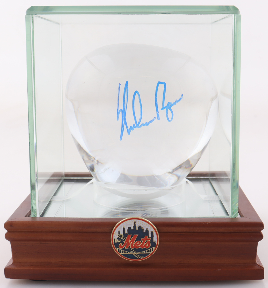 Nolan Ryan Signed Tiffany & Co. Lead Crystal Baseball with Wood & Glass Display Case (PSA) at PristineAuction.com Nolan Ryan Signed Tiffany & Co. Lead Crystal Baseball with Wood & Glass Display Case (PSA) at PristineAuction.com