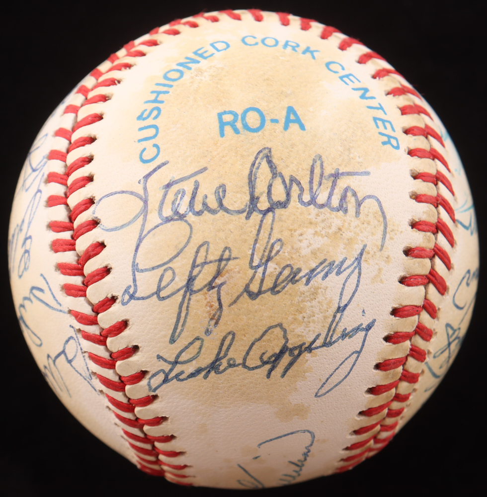 Baseball HOFers OAL Baseball Signed by (18) with Lefty Grove, Warren Spahn, Luke Appling, Duke Snider, Bob Gibson, Stan Musial, and Harmon Killebrew (PSA) at PristineAuction.com Baseball HOFers OAL Baseball Signed by (18) with Lefty Grove, Warren Spahn, Luke Appling, Duke Snider, Bob Gibson, Stan Musial, and Harmon Killebrew (PSA) at PristineAuction.com