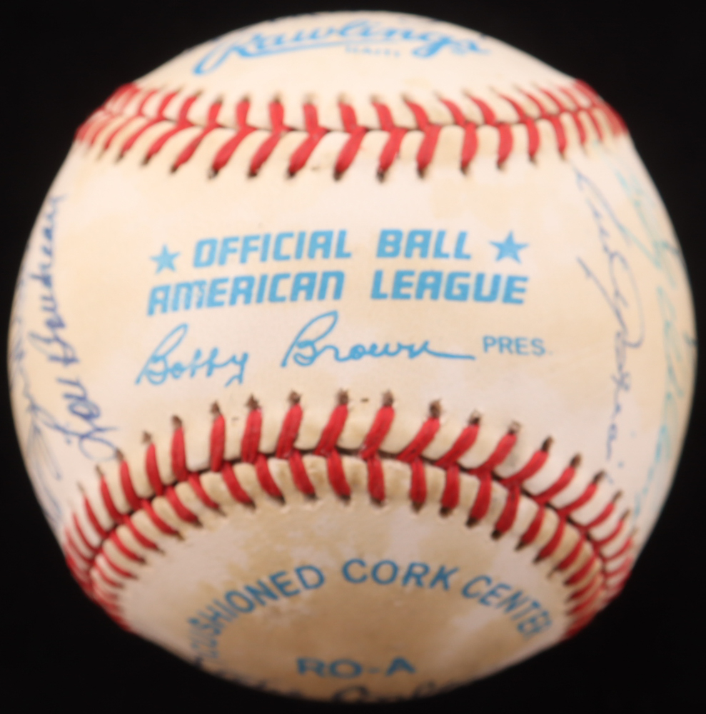 Baseball HOFers OAL Baseball Signed by (18) with Lefty Grove, Warren Spahn, Luke Appling, Duke Snider, Bob Gibson, Stan Musial, and Harmon Killebrew (PSA) at PristineAuction.com Baseball HOFers OAL Baseball Signed by (18) with Lefty Grove, Warren Spahn, Luke Appling, Duke Snider, Bob Gibson, Stan Musial, and Harmon Killebrew (PSA) at PristineAuction.com