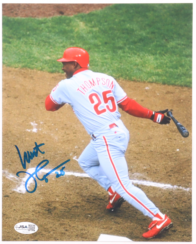 Milt Thompson Signed Phillies 8x10 Photo (JSA) at PristineAuction.com Milt Thompson Signed Phillies 8x10 Photo (JSA) at PristineAuction.com