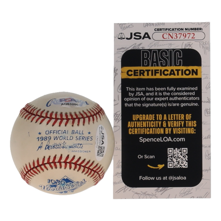 Jose Canseco Signed 1989 World Series Logo Baseball (JSA & PSA) at PristineAuction.com Jose Canseco Signed 1989 World Series Logo Baseball (JSA & PSA) at PristineAuction.com