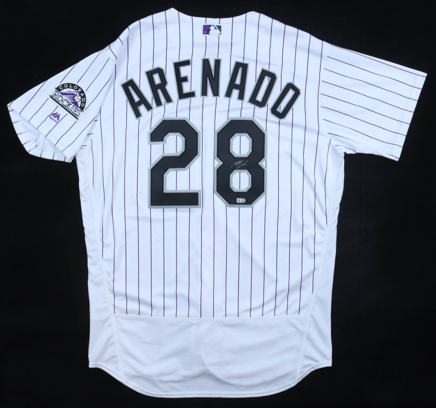 Nolan Arenado Signed Rockies Majestic Authentic Jersey (MLB) at PristineAuction.com Nolan Arenado Signed Rockies Majestic Authentic Jersey (MLB) at PristineAuction.com
