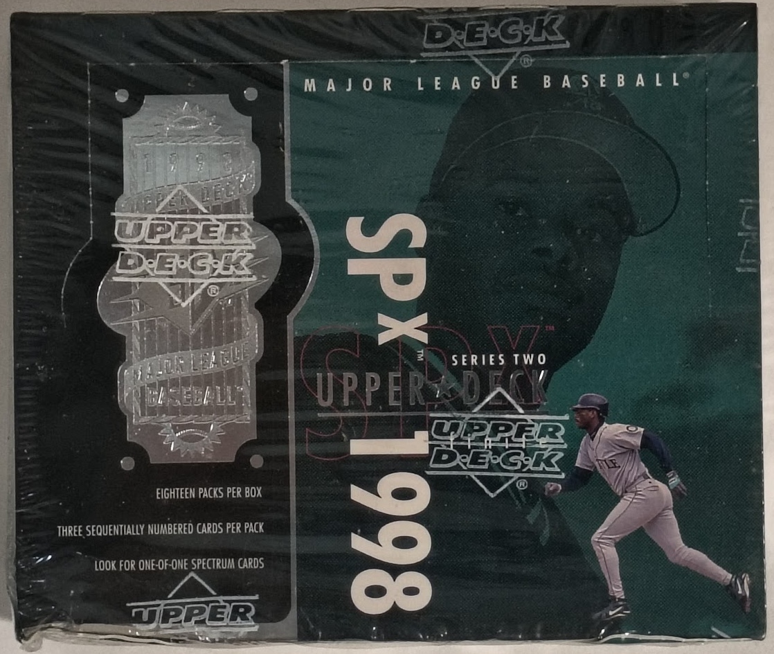 1998 Upper Deck SPx Baseball Series 2 Hobby Box with (18) Packs at PristineAuction.com 1998 Upper Deck SPx Baseball Series 2 Hobby Box with (18) Packs at PristineAuction.com