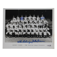 1968 Detroit Tigers | 8x10 Photo Signed by (8) with Al Kaline, Mickey Stanley, Gates Brown (JSA) at PristineAuction.com