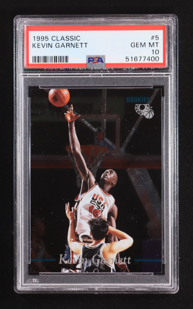 Kevin Garnett 1995 Classic Rookies #5 RC (PSA 10) at PristineAuction.com Kevin Garnett 1995 Classic Rookies #5 RC (PSA 10) at PristineAuction.com