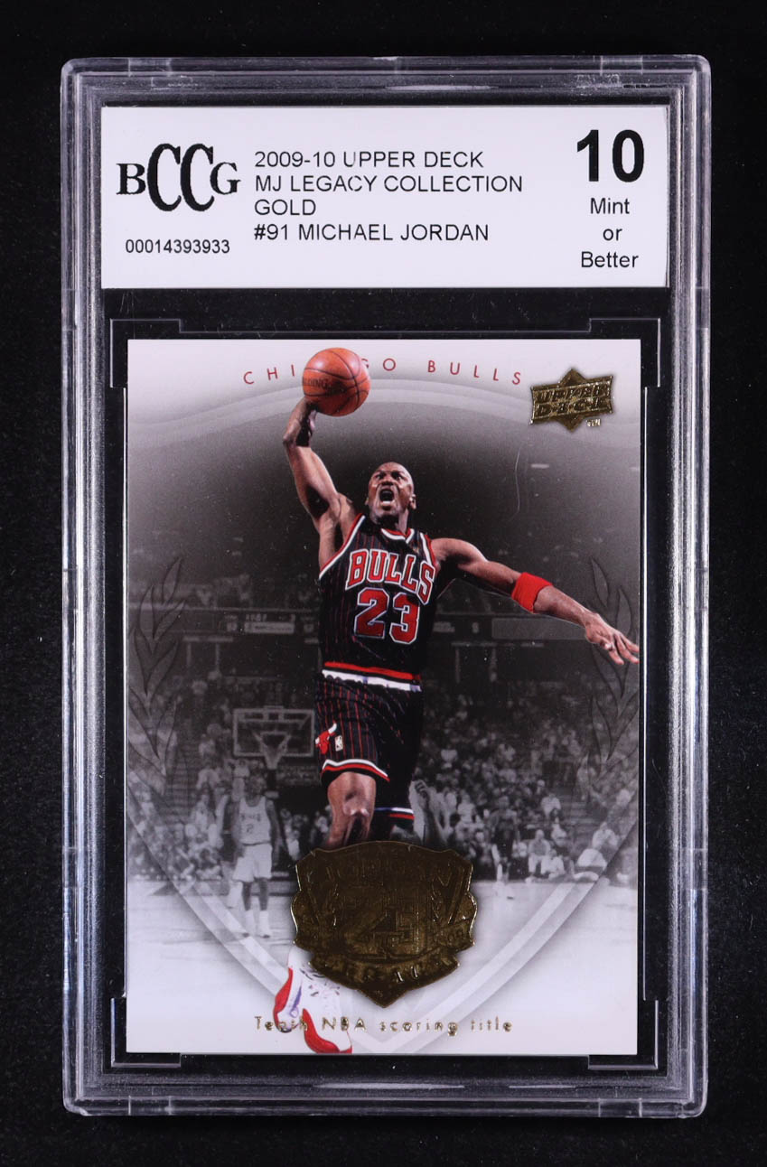 Michael Jordan 2009-10 Upper Deck Michael Jordan Legacy Collection Gold #91 (BCCG 10) at PristineAuction.com Michael Jordan 2009-10 Upper Deck Michael Jordan Legacy Collection Gold #91 (BCCG 10) at PristineAuction.com