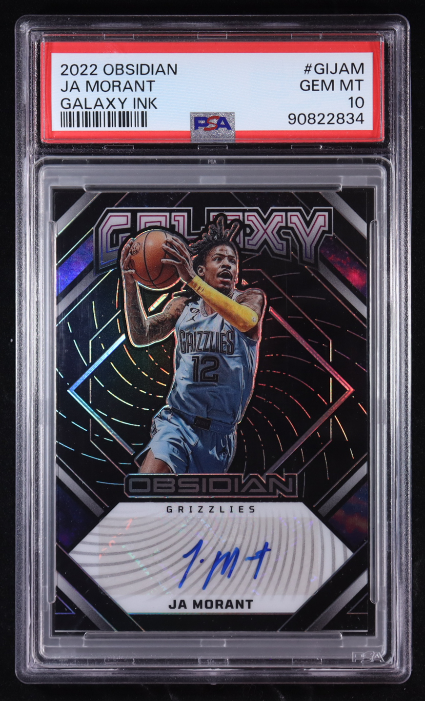 Ja Morant 2022-23 Panini Obsidian Galaxy Ink #26 #25/49 (PSA 10) at PristineAuction.com Ja Morant 2022-23 Panini Obsidian Galaxy Ink #26 #25/49 (PSA 10) at PristineAuction.com
