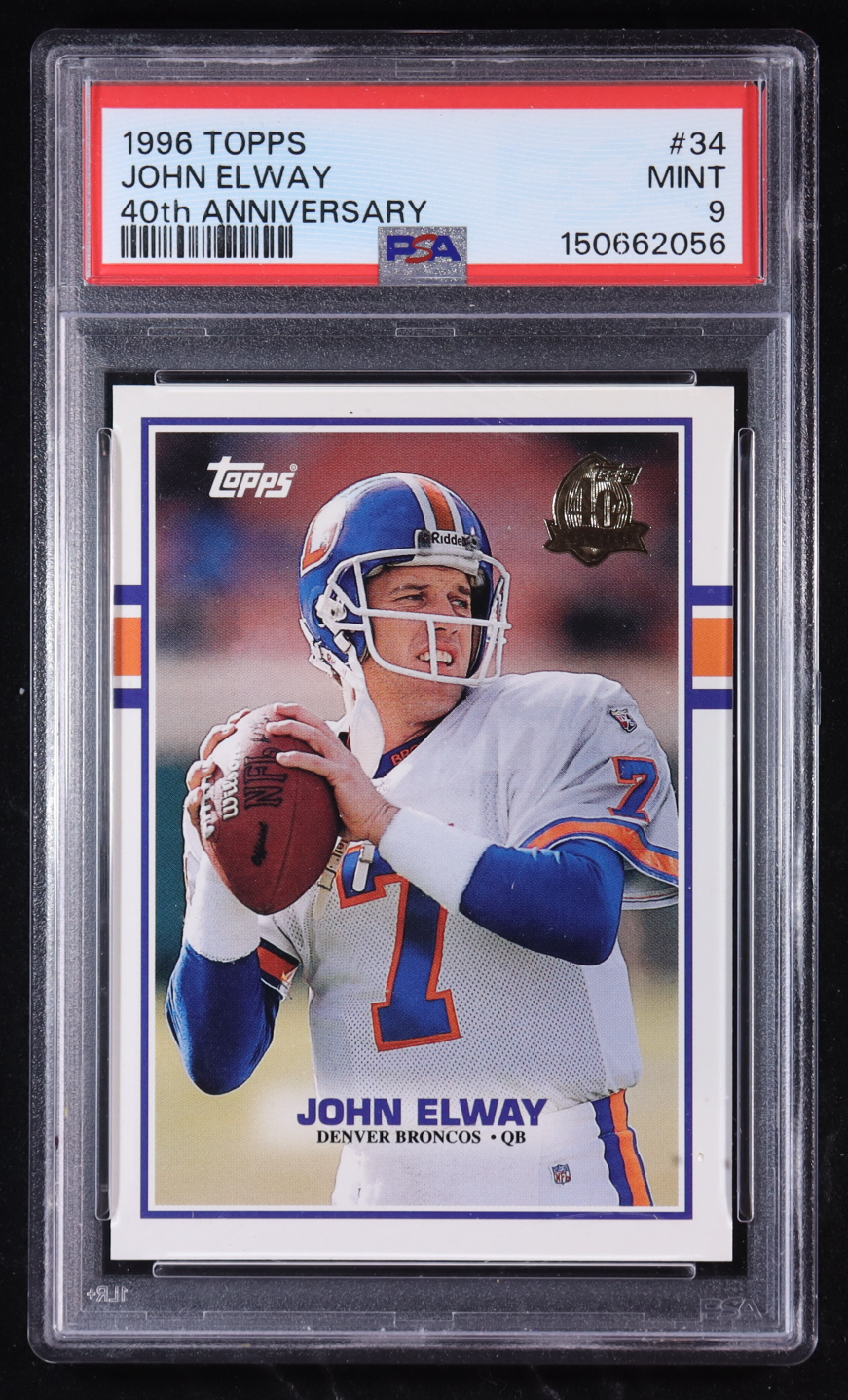 John Elway 1996 Topps 40th Anniversary Retros #34 / 1989 (PSA 9) at PristineAuction.com John Elway 1996 Topps 40th Anniversary Retros #34 / 1989 (PSA 9) at PristineAuction.com