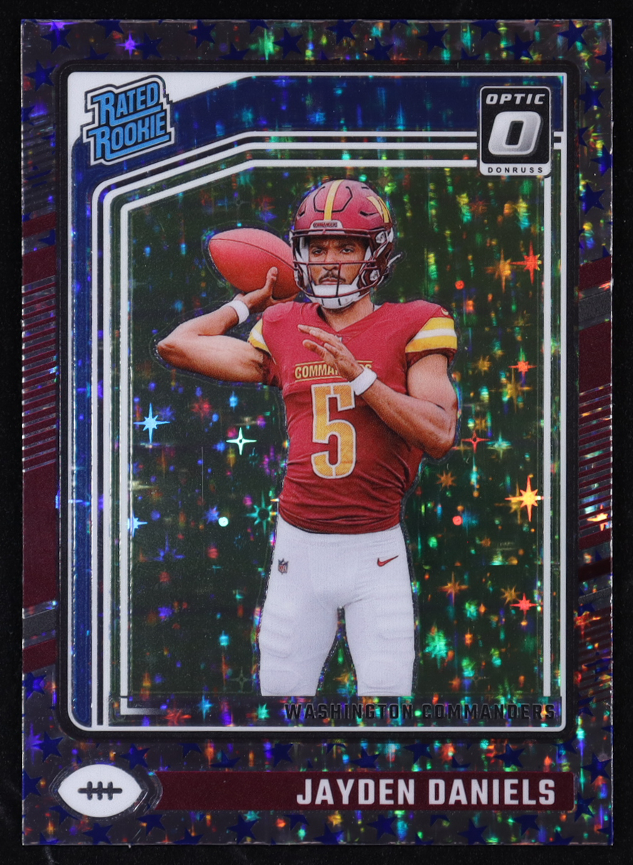 Jayden Daniels 2024 Donruss Optic Stars #248 RR RC at PristineAuction.com Jayden Daniels 2024 Donruss Optic Stars #248 RR RC at PristineAuction.com
