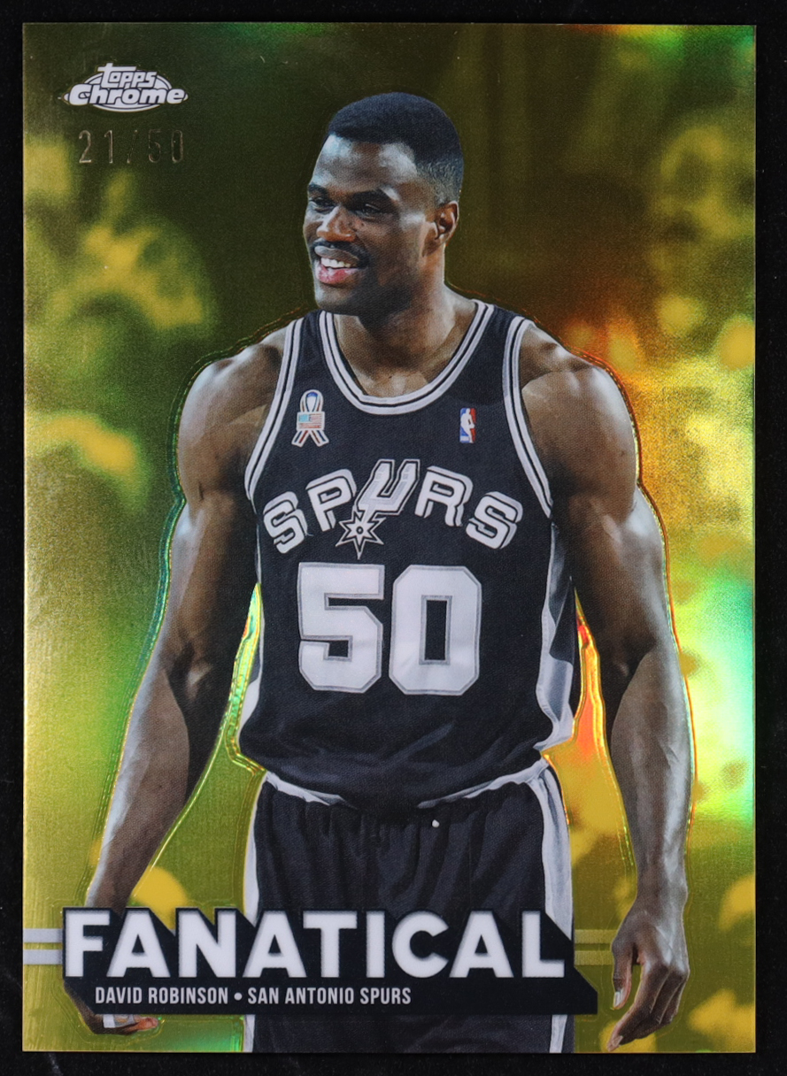 David Robinson 2025-26 Topps Chrome Fanatical Gold Refractors #FAN19 #21/50 at PristineAuction.com David Robinson 2025-26 Topps Chrome Fanatical Gold Refractors #FAN19 #21/50 at PristineAuction.com