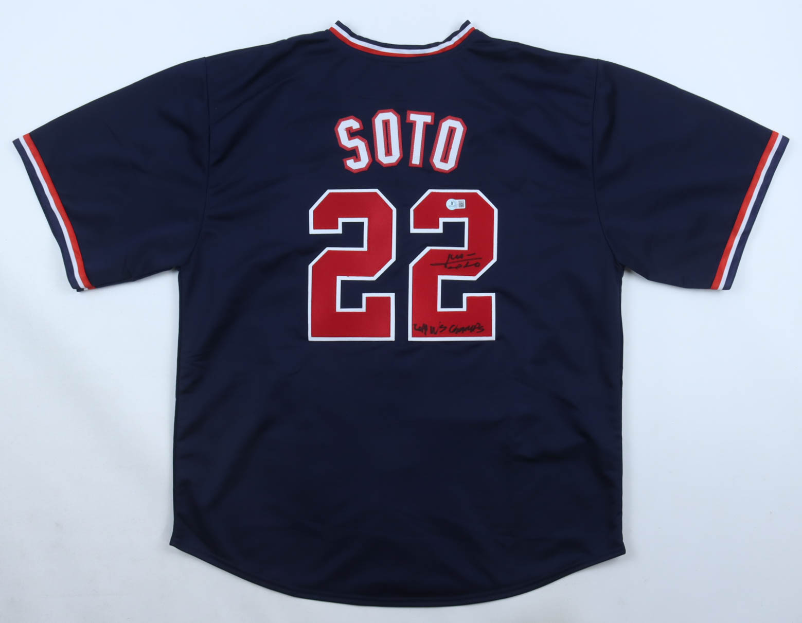 Juan Soto Signed Jersey Inscribed "2019 WS Champs" (Beckett) at PristineAuction.com Juan Soto Signed Jersey Inscribed "2019 WS Champs" (Beckett) at PristineAuction.com