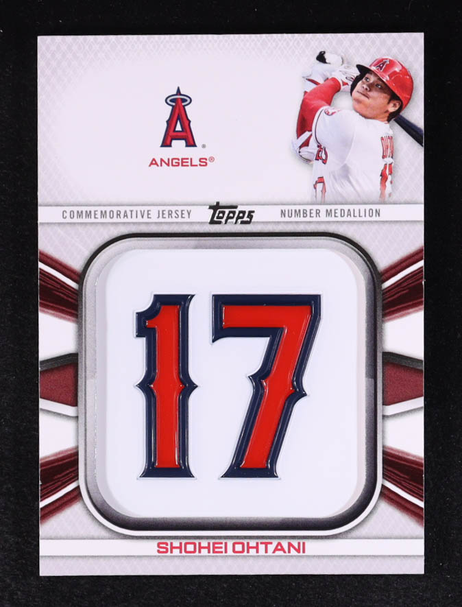 Shohei Ohtani 2022 Topps Commemorative Player Jersey Number Medallions #JNMSO at PristineAuction.com Shohei Ohtani 2022 Topps Commemorative Player Jersey Number Medallions #JNMSO at PristineAuction.com