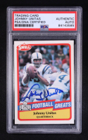 Johnny Unitas Signed 1989 Swell Football Greats #104 (PSA | Autograph Graded Authentic) at PristineAuction.com