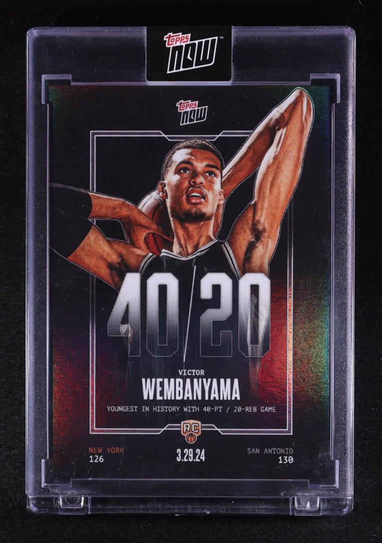 Victor Wembanyama 2023-24 Topps Now Victor Wembanyama #VW5 RC at PristineAuction.com Victor Wembanyama 2023-24 Topps Now Victor Wembanyama #VW5 RC at PristineAuction.com