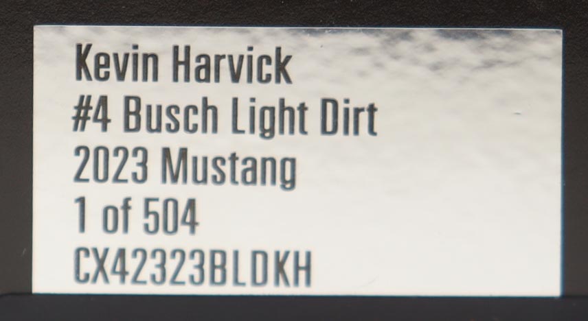 Kevin Harvick Signed 2023 #4 Busch Light Dirt | 1:24 Diecast Car (Harvick COA) at PristineAuction.com Kevin Harvick Signed 2023 #4 Busch Light Dirt | 1:24 Diecast Car (Harvick COA) at PristineAuction.com