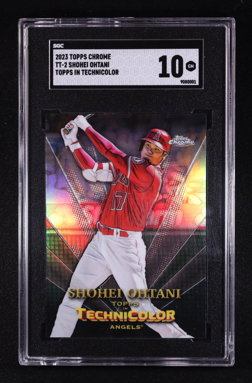 Shohei Ohtani 2023 Topps Chrome Topps In Technicolor #TT2 (SGC 10) at PristineAuction.com Shohei Ohtani 2023 Topps Chrome Topps In Technicolor #TT2 (SGC 10) at PristineAuction.com