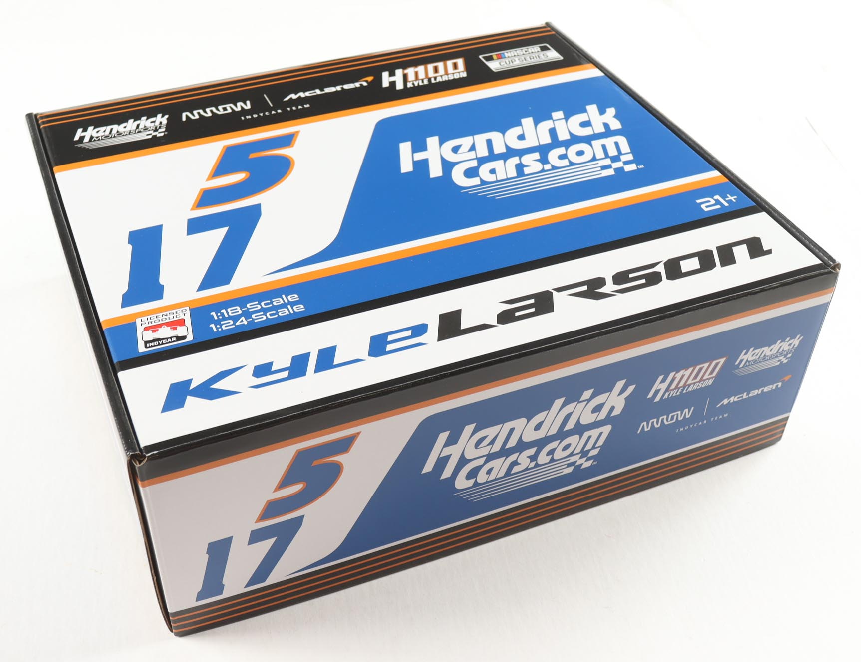 Kyle Larson Signed 2025 H1100 "Coke 600" & "Indy 500" Double | 2-Pack | 1:24/1:18 Diecast Cars (Larson COA) at PristineAuction.com Kyle Larson Signed 2025 H1100 "Coke 600" & "Indy 500" Double | 2-Pack | 1:24/1:18 Diecast Cars (Larson COA) at PristineAuction.com