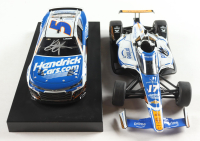 Kyle Larson Signed 2025 H1100 "Coke 600" & "Indy 500" Double | 2-Pack | 1:24/1:18 Diecast Cars (Larson COA) at PristineAuction.com