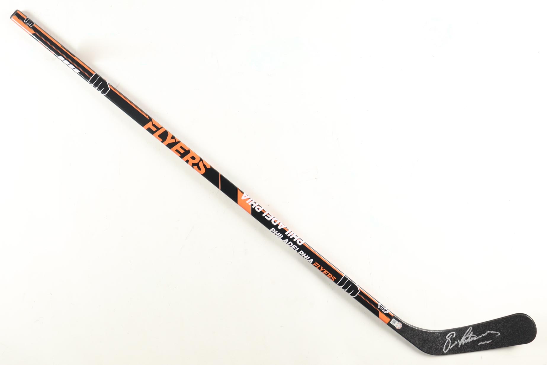 Eric Lindros Signed Flyers Full-Size Hockey Stick (Schwartz) at PristineAuction.com Eric Lindros Signed Flyers Full-Size Hockey Stick (Schwartz) at PristineAuction.com