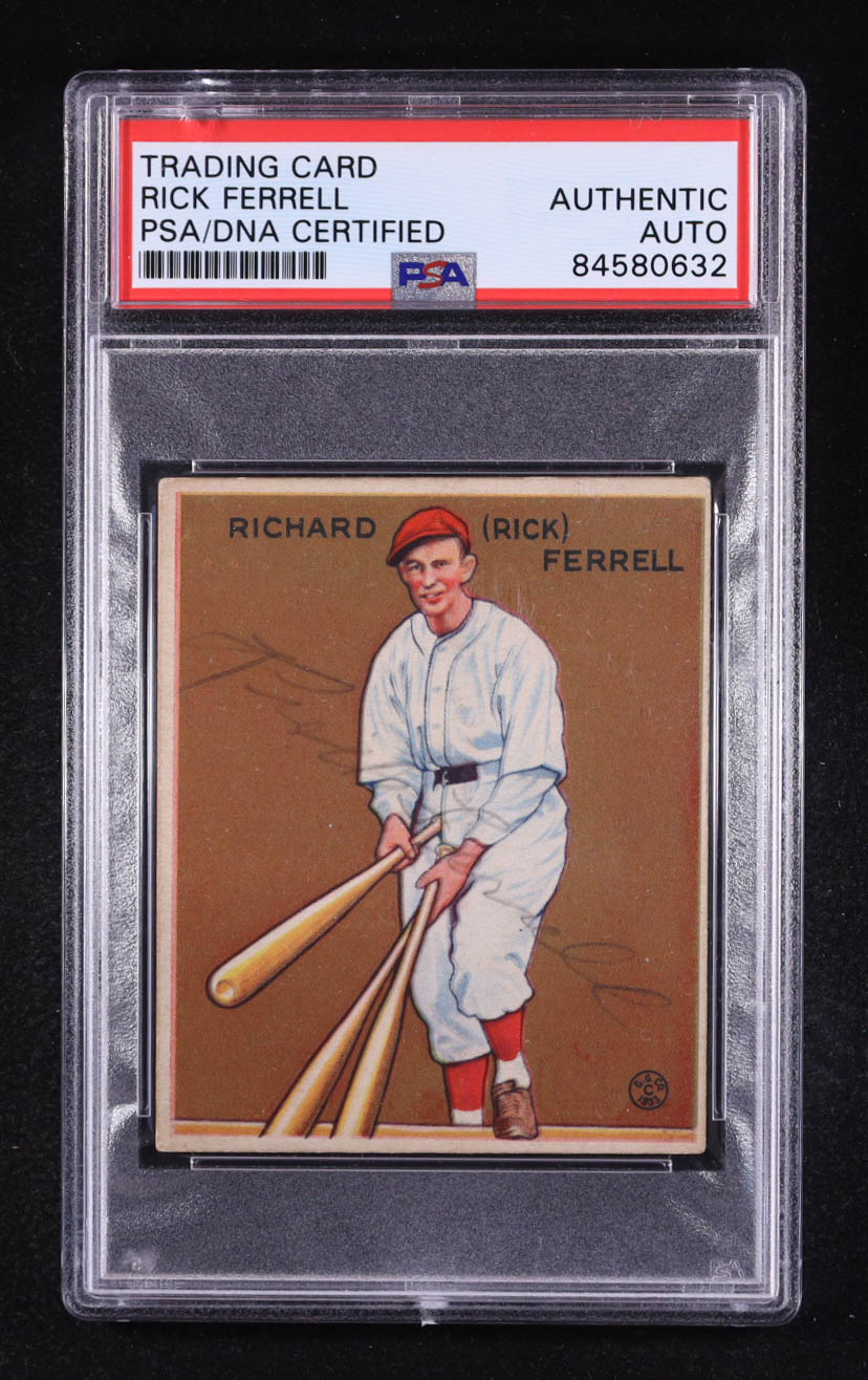 Rick Ferrell Signed 1933 Goudey #19 (PSA | Autograph Graded Authentic) at PristineAuction.com Rick Ferrell Signed 1933 Goudey #19 (PSA | Autograph Graded Authentic) at PristineAuction.com