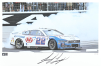 Joey Logano Signed LE "2025 Texas Win" 12x18 Print (Logano COA) at PristineAuction.com