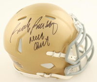 Rudy Ruettiger Signed Notre Dame Fighting Irish Speed Mini Helmet Inscribed "Never Quit" (Schwartz) at PristineAuction.com