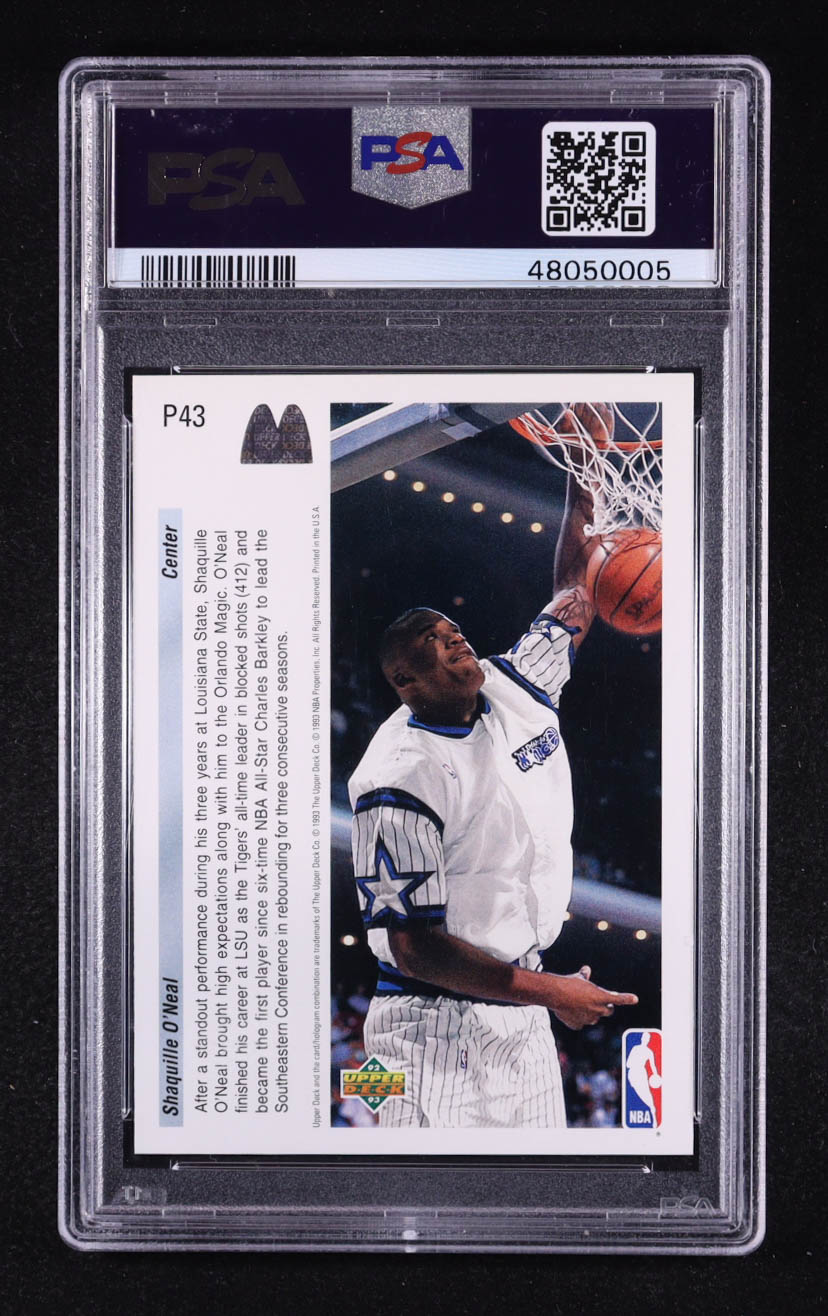 Shaquille O'Neal 1992-93 Upper Deck McDonald's #P43 (PSA 9) at PristineAuction.com Shaquille O'Neal 1992-93 Upper Deck McDonald's #P43 (PSA 9) at PristineAuction.com