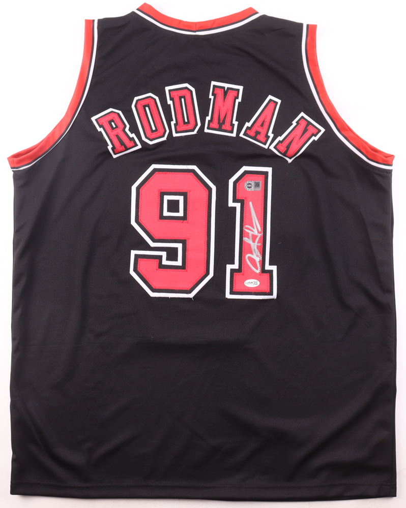Dennis Rodman Signed Jersey (JSA & SWAU) at PristineAuction.com Dennis Rodman Signed Jersey (JSA & SWAU) at PristineAuction.com