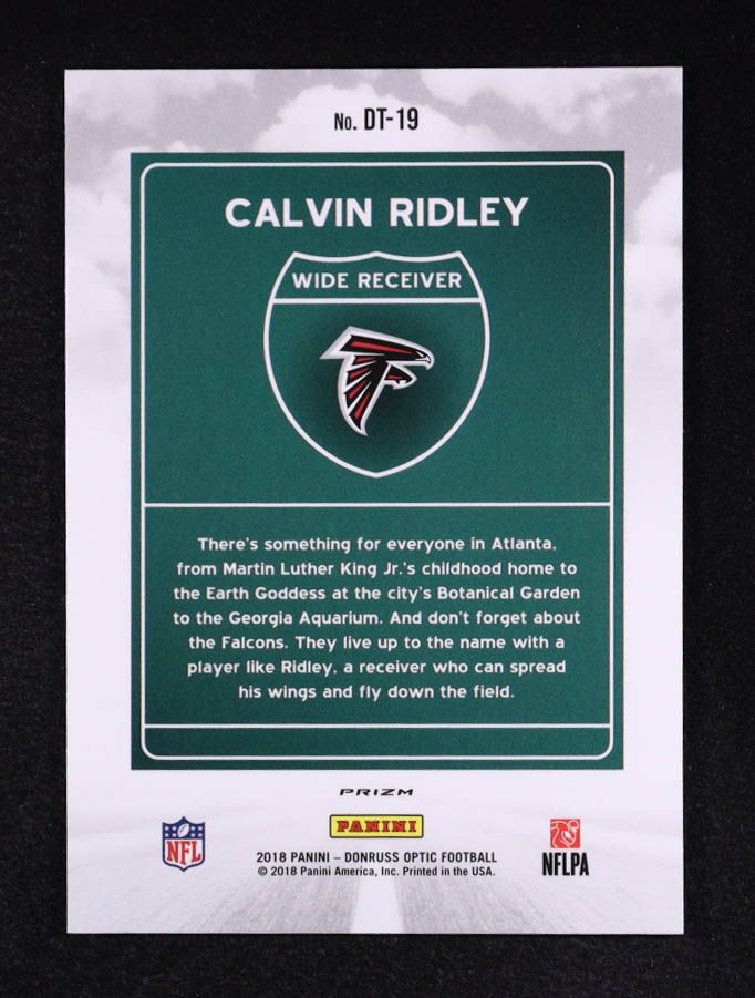 Calvin Ridley 2018 Donruss Optic Downtown #19 RC at PristineAuction.com Calvin Ridley 2018 Donruss Optic Downtown #19 RC at PristineAuction.com