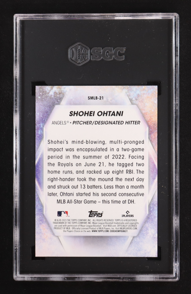 Shohei Ohtani 2023 Topps Stars of MLB #SMLB21 (SGC 10) at PristineAuction.com Shohei Ohtani 2023 Topps Stars of MLB #SMLB21 (SGC 10) at PristineAuction.com