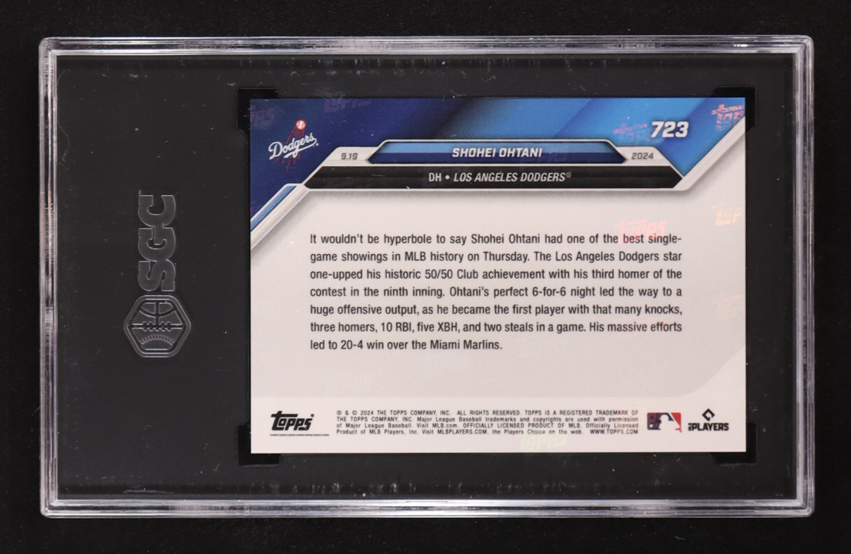 Shohei Ohtani 2024 Topps Now #723 (SGC 10) at PristineAuction.com Shohei Ohtani 2024 Topps Now #723 (SGC 10) at PristineAuction.com