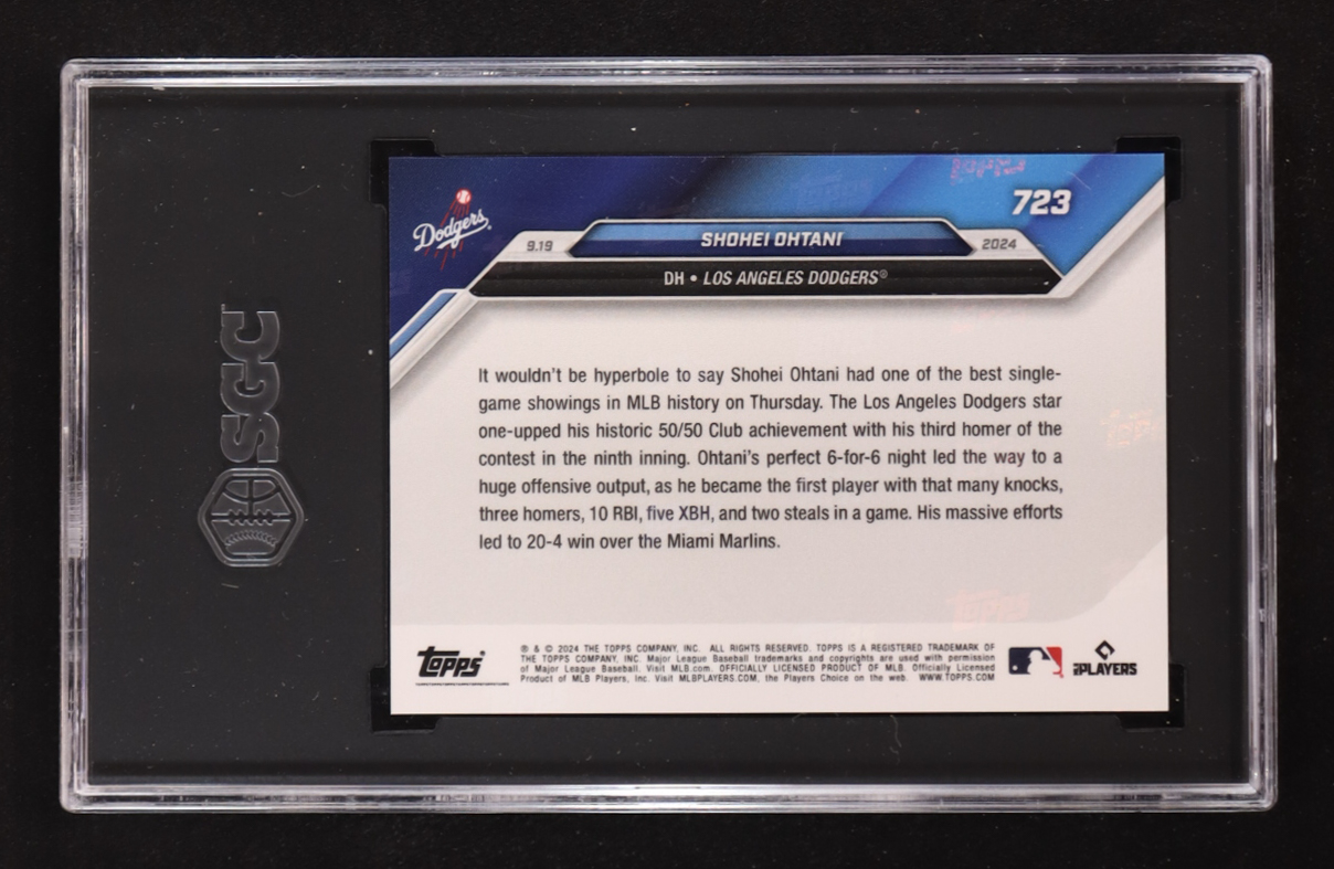 Shohei Ohtani 2024 Topps Now #723 (SGC 10) at PristineAuction.com Shohei Ohtani 2024 Topps Now #723 (SGC 10) at PristineAuction.com