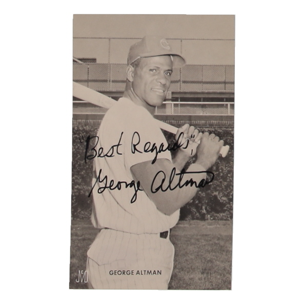 George Altman Signed 3x5 Photo Postcard Inscribed "Best Regards" (JSA) at PristineAuction.com George Altman Signed 3x5 Photo Postcard Inscribed "Best Regards" (JSA) at PristineAuction.com