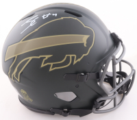 James Cook Signed Bills Full-Size Authentic On-Field Salute to Service Alternate Speed Helmet (Beckett) at PristineAuction.com