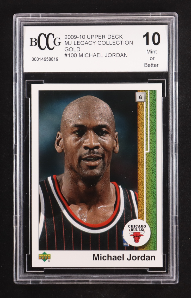 Michael Jordan 2009-10 Upper Deck Michael Jordan Legacy Collection Gold #100 '89 UD BB (BCCG 10) at PristineAuction.com Michael Jordan 2009-10 Upper Deck Michael Jordan Legacy Collection Gold #100 '89 UD BB (BCCG 10) at PristineAuction.com