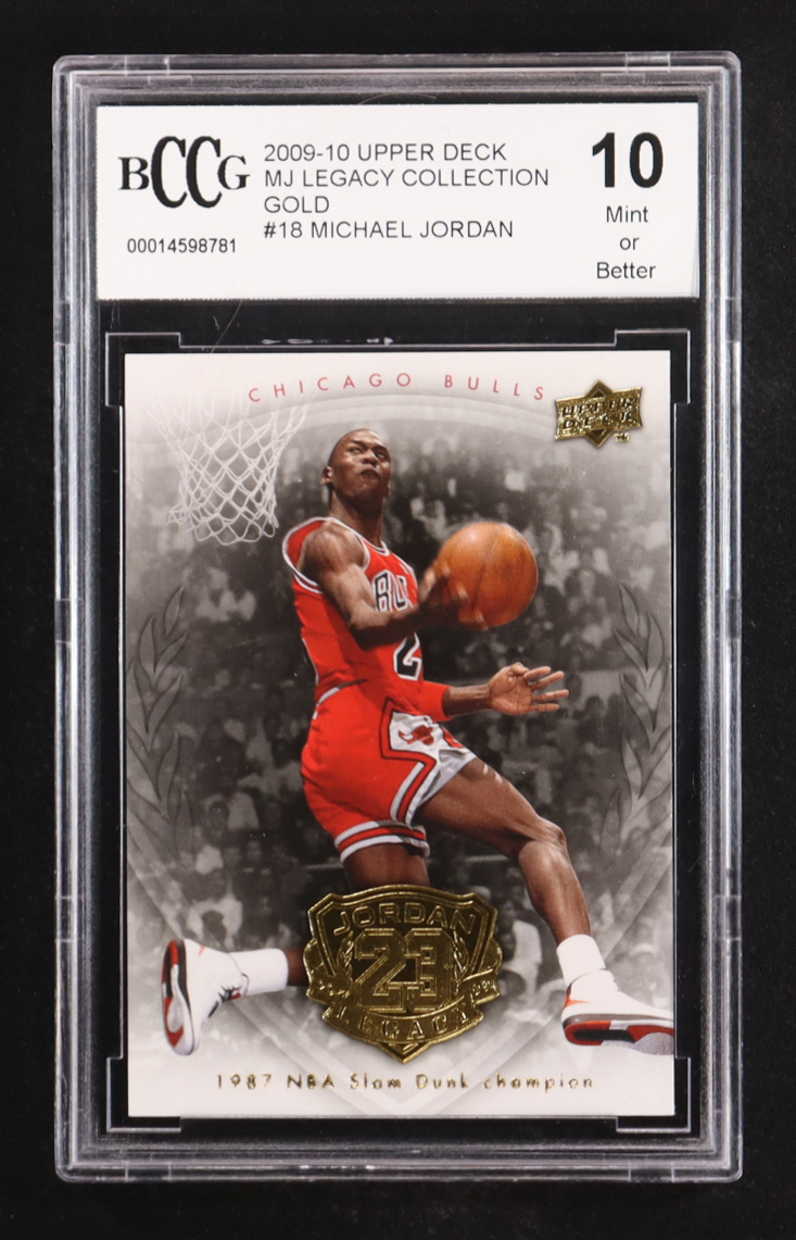 Michael Jordan 2009-10 Upper Deck Michael Jordan Legacy Collection Gold #18 (BCCG 10) at PristineAuction.com Michael Jordan 2009-10 Upper Deck Michael Jordan Legacy Collection Gold #18 (BCCG 10) at PristineAuction.com