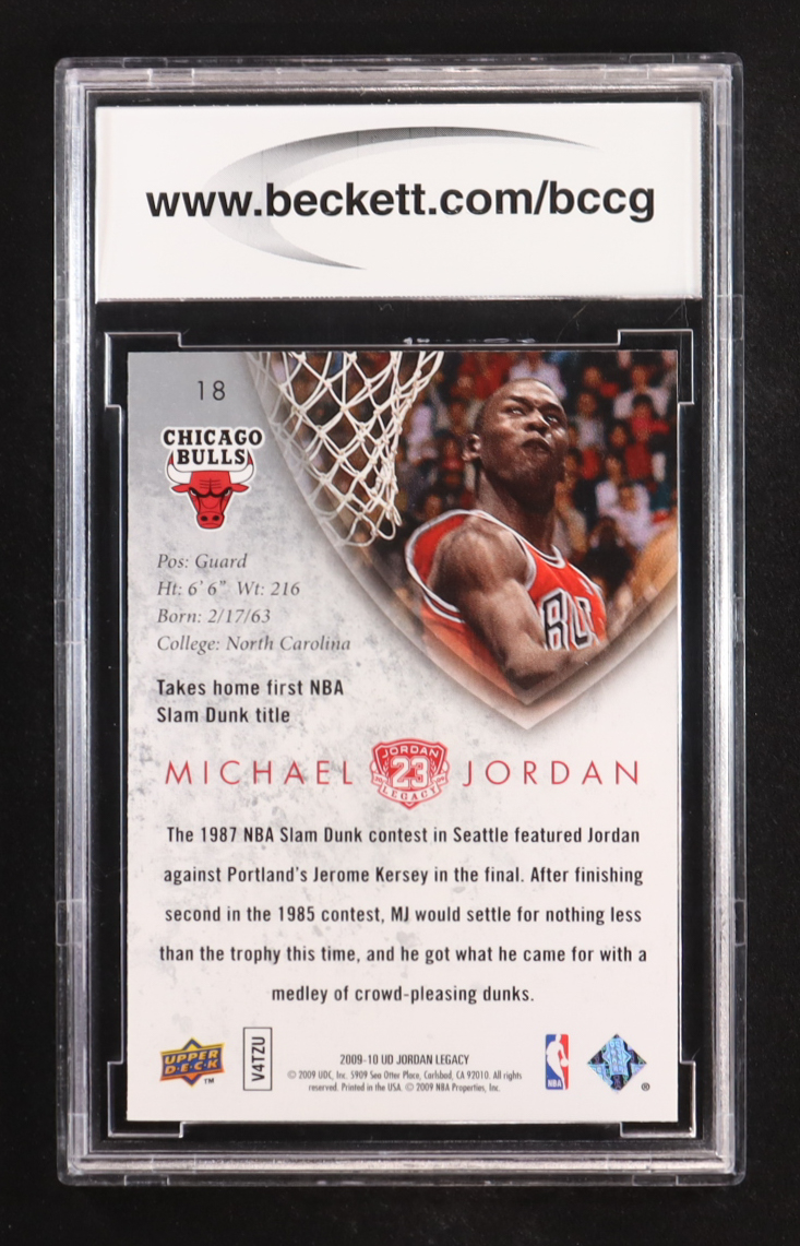 Michael Jordan 2009-10 Upper Deck Michael Jordan Legacy Collection Gold #18 (BCCG 10) at PristineAuction.com Michael Jordan 2009-10 Upper Deck Michael Jordan Legacy Collection Gold #18 (BCCG 10) at PristineAuction.com