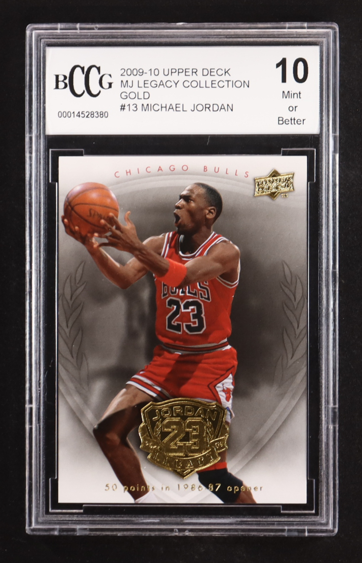 Michael Jordan 2009-10 Upper Deck Michael Jordan Legacy Collection Gold #13 (BCCG 10) at PristineAuction.com Michael Jordan 2009-10 Upper Deck Michael Jordan Legacy Collection Gold #13 (BCCG 10) at PristineAuction.com