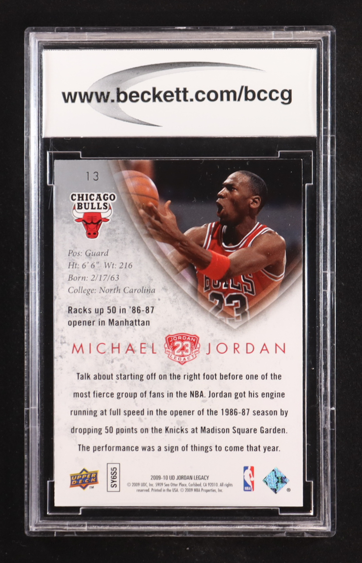 Michael Jordan 2009-10 Upper Deck Michael Jordan Legacy Collection Gold #13 (BCCG 10) at PristineAuction.com Michael Jordan 2009-10 Upper Deck Michael Jordan Legacy Collection Gold #13 (BCCG 10) at PristineAuction.com