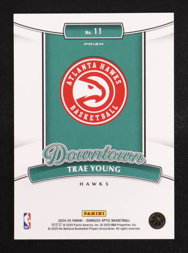 Trae Young 2024-25 Donruss Optic Downtown #11 at PristineAuction.com Trae Young 2024-25 Donruss Optic Downtown #11 at PristineAuction.com