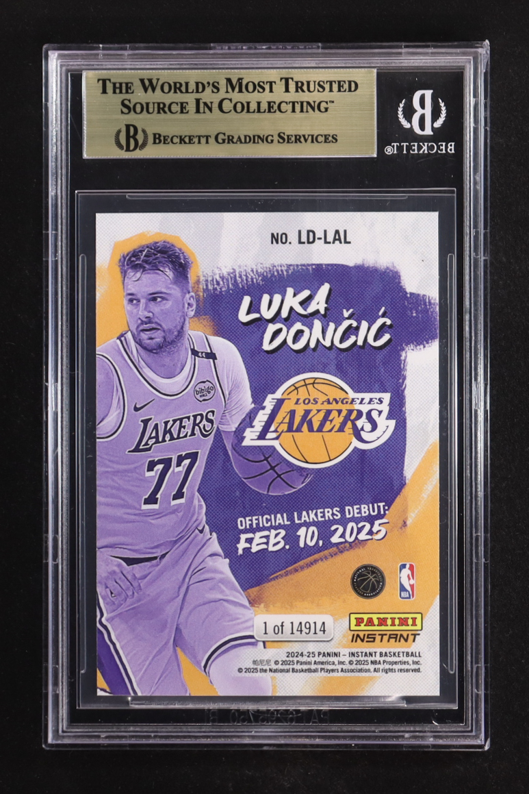 Luka Doncic 2024-25 Panini Instant #LDLAL (BGS 10) at PristineAuction.com Luka Doncic 2024-25 Panini Instant #LDLAL (BGS 10) at PristineAuction.com