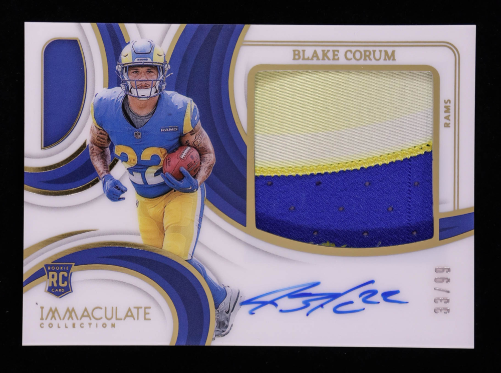 Blake Corum 2024 Immaculate Collection Premium Rookie Patch Autographs #12 #33/99 RC