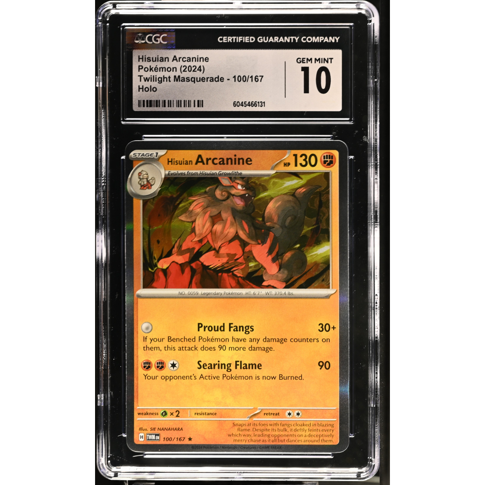 hisuian arcanine pokemon card TCG Placeholder Image Provided PSA 10 Hisuian Arcanine for