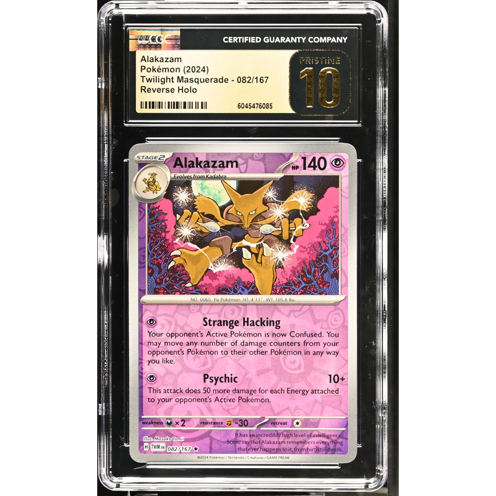 holographic alakazam pokemon card value Two weeks ago I made the biggest trade in my collecting journey to acquire this grail GS for my PC. Never thought I would be able to own one of these Strange Hacking Your opponents Active Pokemon is now Confused Alakazam 2024 Pokemon Twilight Masquerade